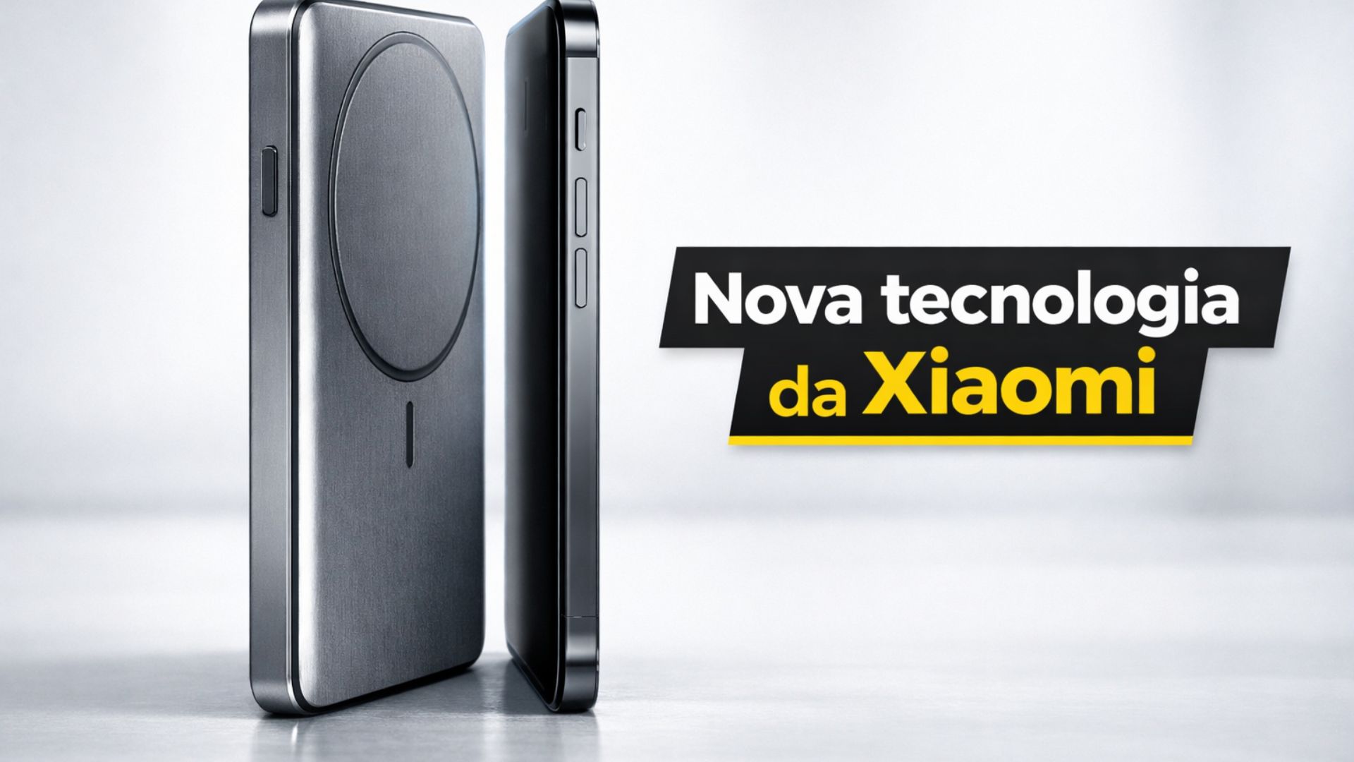 Power bank magnético ultrafino da Xiaomi tem 6 mm, 98 g, 5.000 mAh e recarga de até 15 W. Modelo estreia na Europa com foco em portabilidade.