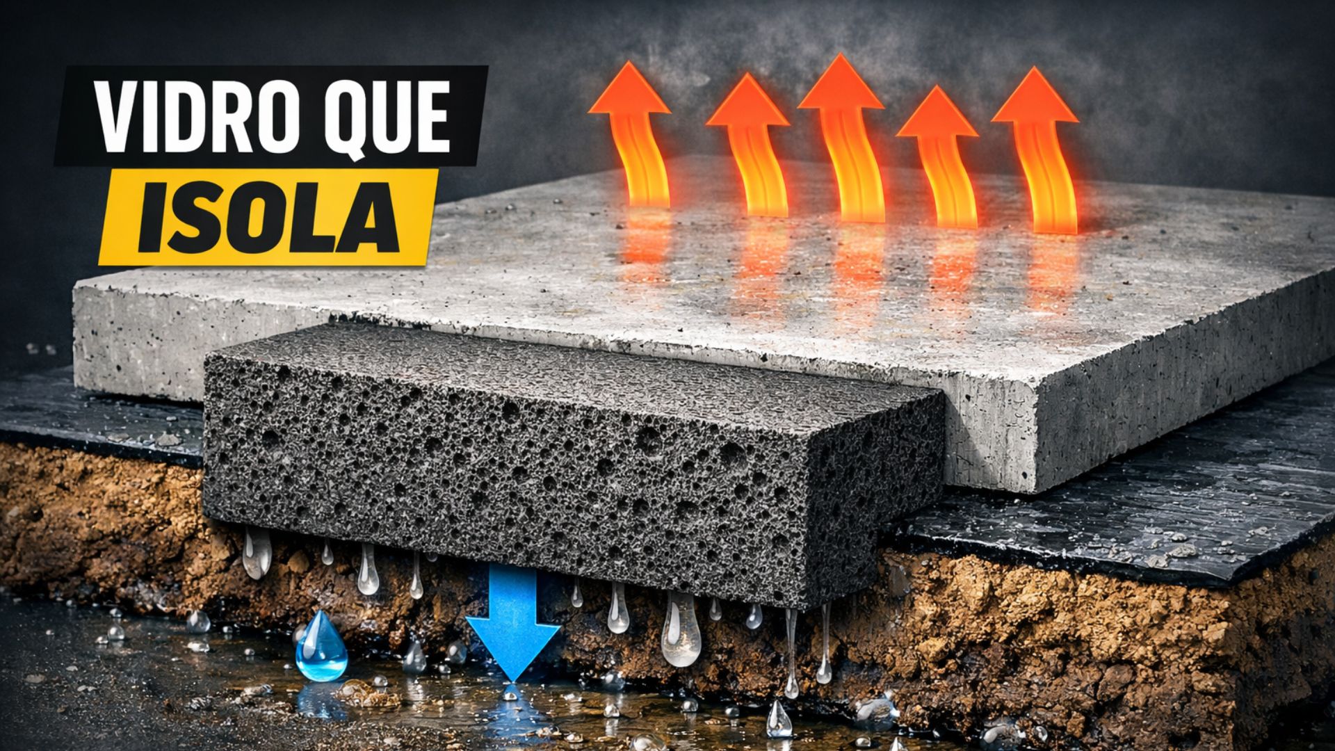 Isolamento de vidro celular ganha espaço na construção por não absorver água, resistir ao fogo e manter desempenho térmico em lajes e subsolos.