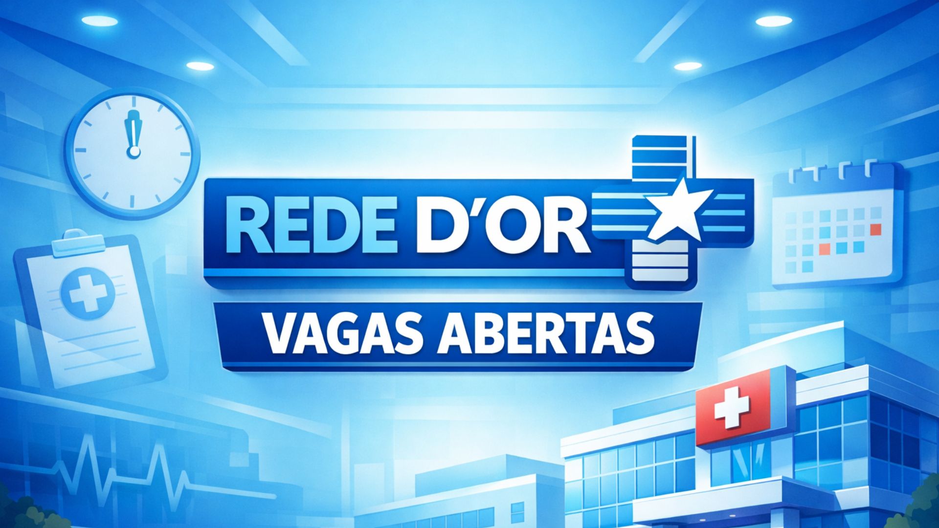 Vaga de recepcionista na Rede D’Or em Curitiba oferece escala 12x36, CLT, benefícios e chance para ensino médio no Hospital Santa Cruz.