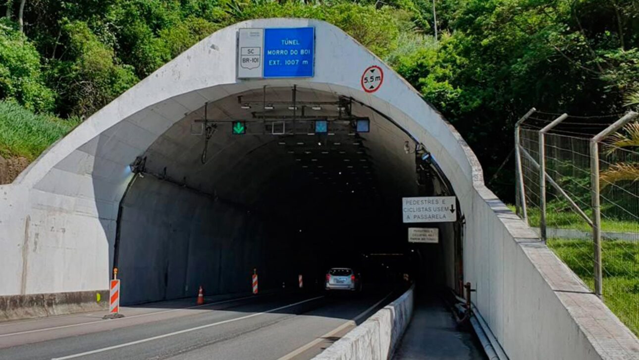 Túnel del Morro do Boi, en la BR-101, recibe automatización, sensores y sistemas de seguridad que elevan el control y reducen riesgos en la costa de SC.