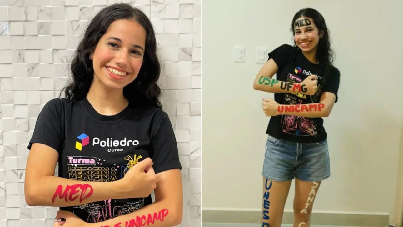 Estudiante de 18 años conciliou Ensino Médio e Medicina, trancou vaga federal e conquistou sete aprovações, incluindo USP, Unicamp e 980 no Enem.
