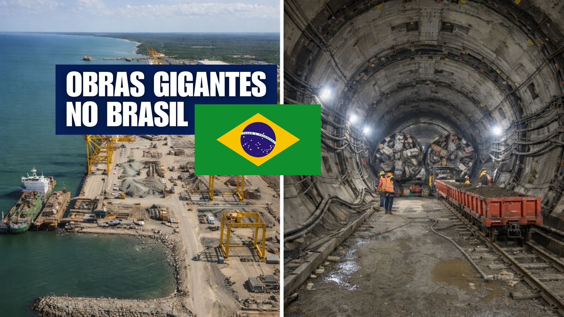 Brasil mantém obras de engenharia em escala extrema em 2026, com portos, metrôs, ferrovias e pontes que exigem precisão contínua.