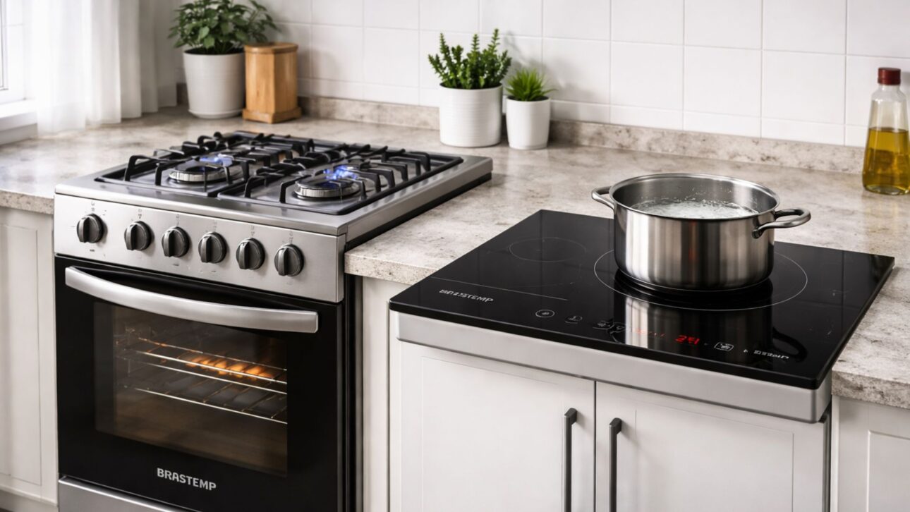 El cambio de la estufa a gas por cooktop de inducción crece en Brasil tras estudios que indican una reducción de más del 50% en el NO₂ dentro de casa.
