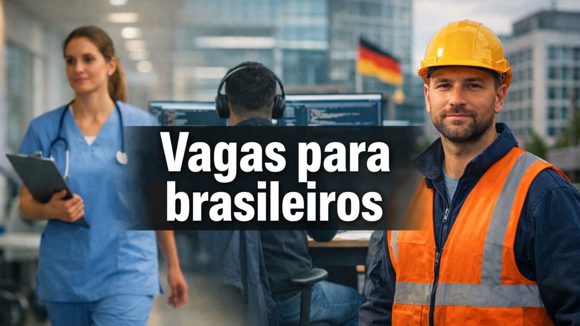 Alemanha precisa de 300 mil profissionais por ano e busca brasileiros para suprir falta de enfermeiros, TI e professores.