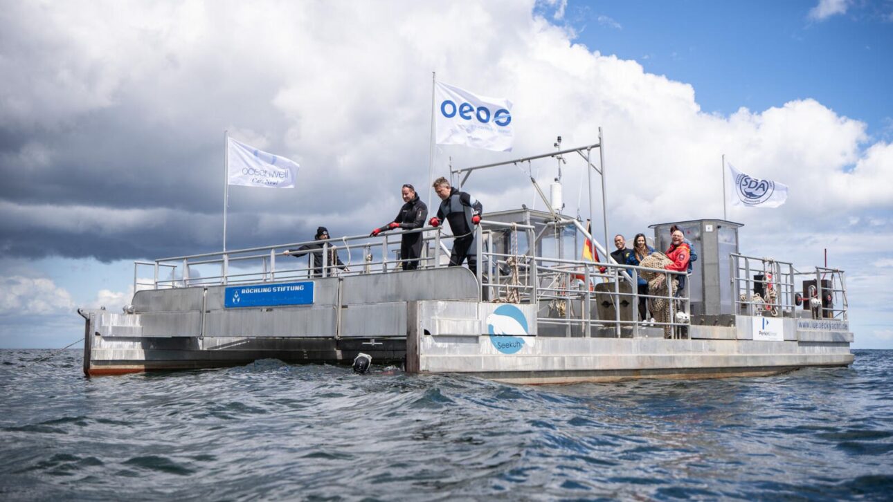 Barco-vaca marina alemán recoge hasta 2 toneladas de plástico por viaje y propone servicio continuo de limpieza de ríos y mares.