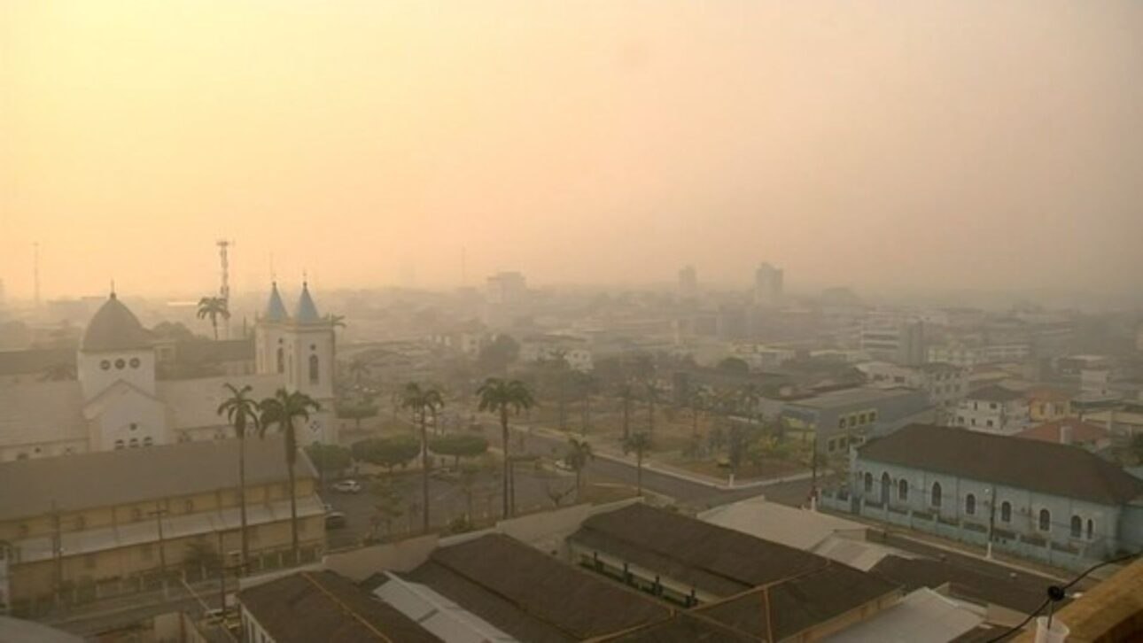 Porto Velho lidera ranking da IQAir em 2024 com 29,5 µg/m³ de PM2.5, quase seis vezes acima do limite da OMS e impacto direto das queimadas.