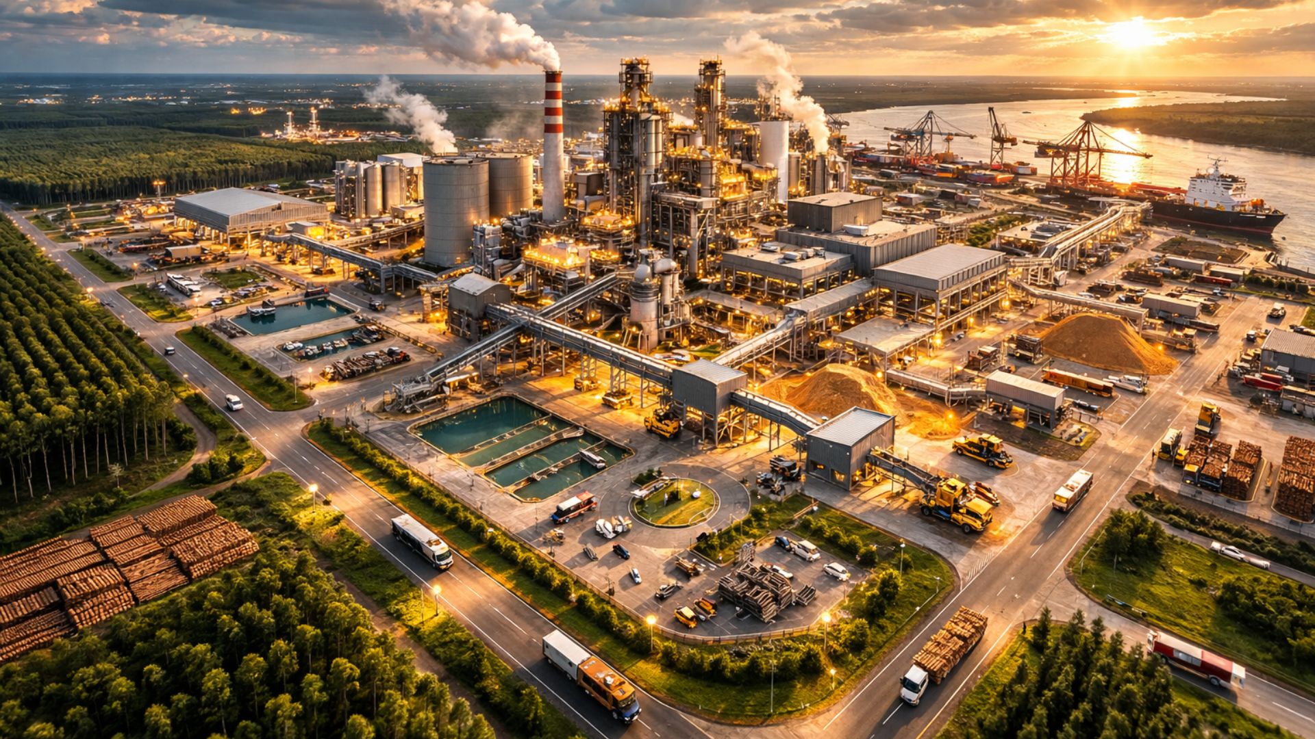 CMPC anuncia megafábrica de celulose de R$ 27 bilhões no RS, com 12 mil empregos e novo terminal no Porto de Rio Grande.