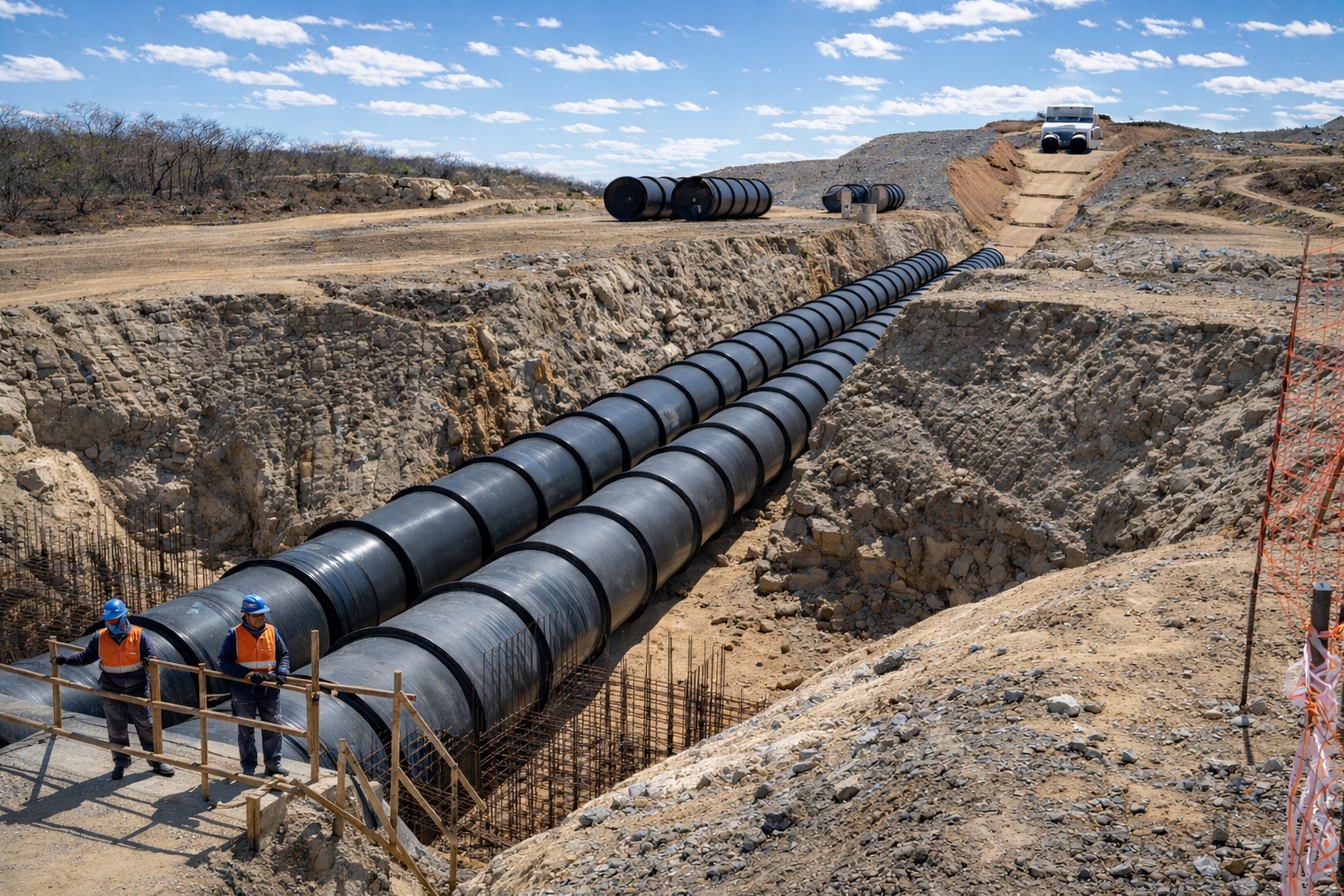 Integrado ao maior Rio Artificial do mundo, obra de construção do Ramal do Agreste, no velho Chico, irá beneficiar mais de 2,2 milhões de brasileiros de 71 cidades de Pernambuco, no Nordeste e contará com investimento bilionário de R$ 1,6 bi de reais
