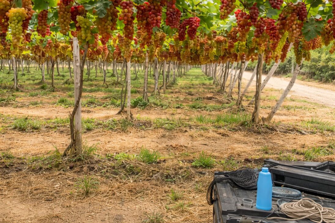 En El Valle del São Francisco, la irrigación del São Francisco transforma la Caatinga en mar de uvas y hace de Petrolina y Juazeiro un polo exportador de frutas.
