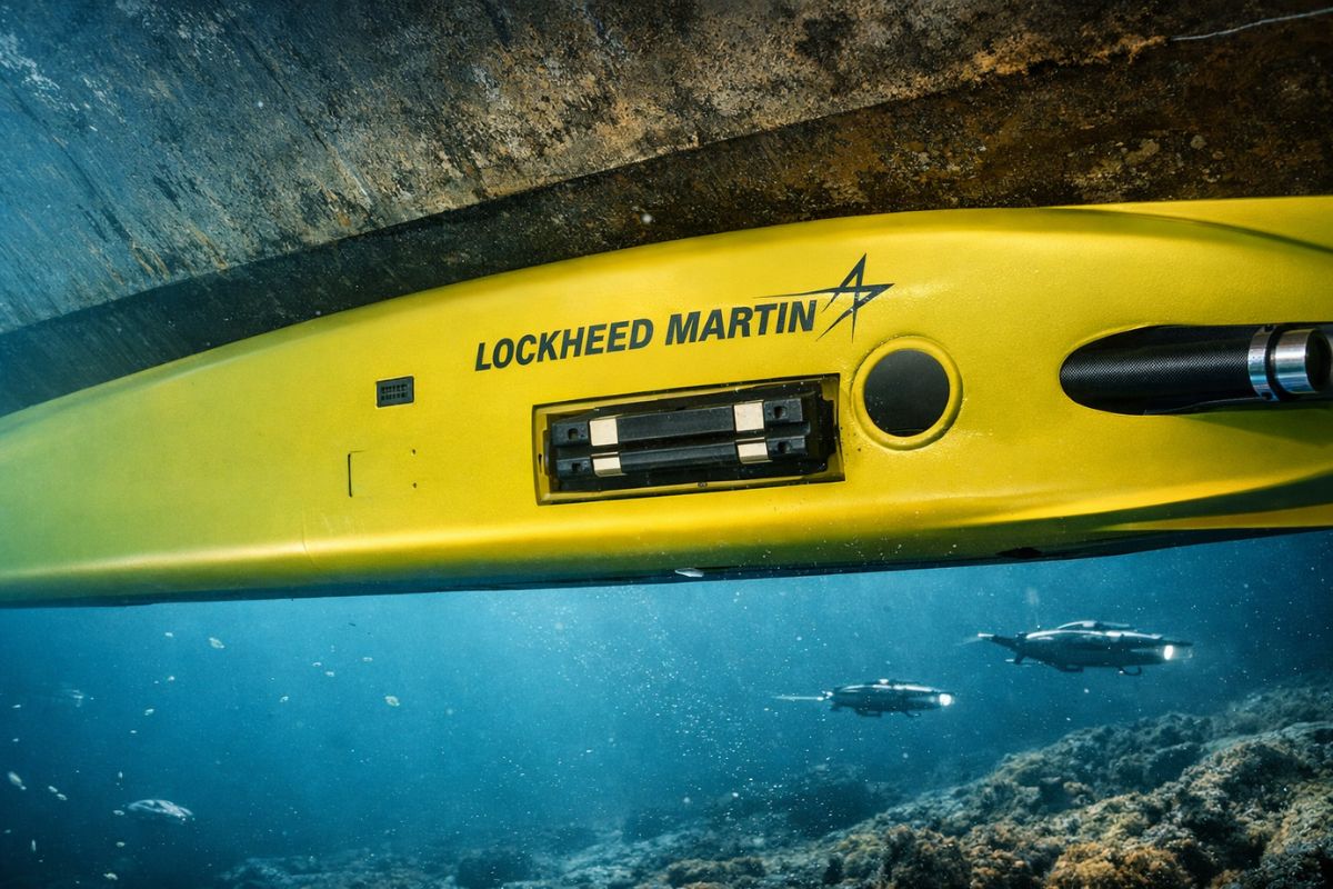 Lockheed lança drone submarino Lamprey que gruda em navios como lampreia, recarrega baterias escondido, lança torpedos e drones, engana inimigos, opera em enxame