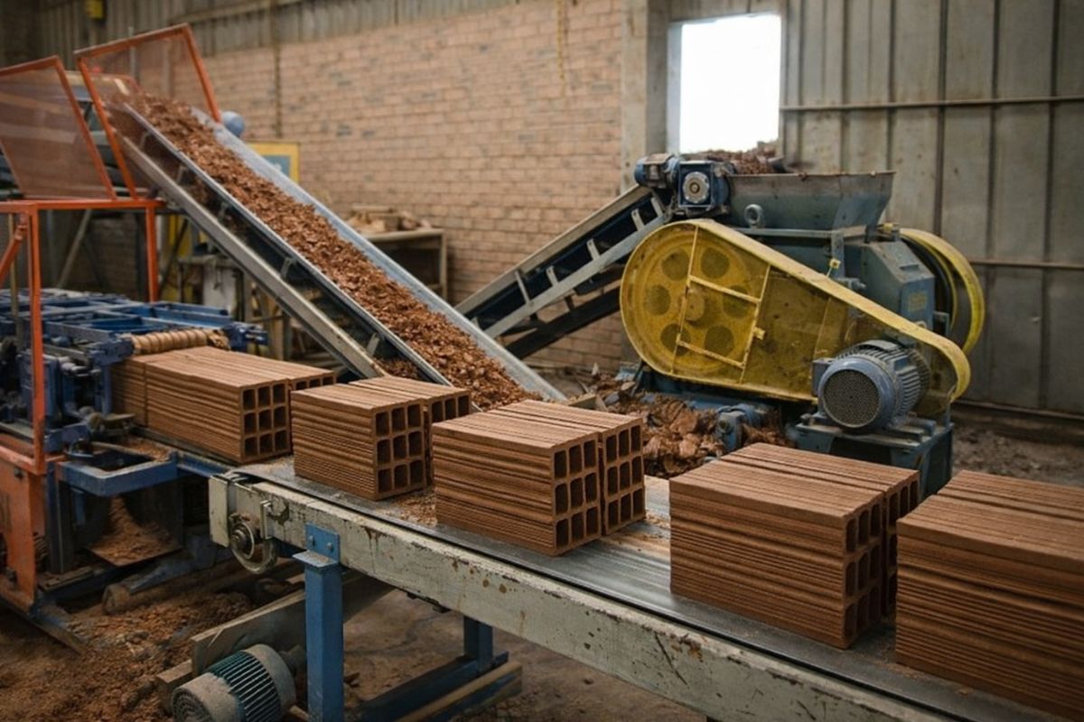 Em Joinville, lodo do tratamento de água da ETA Cubatão passou a virar tijolo e peças decorativas