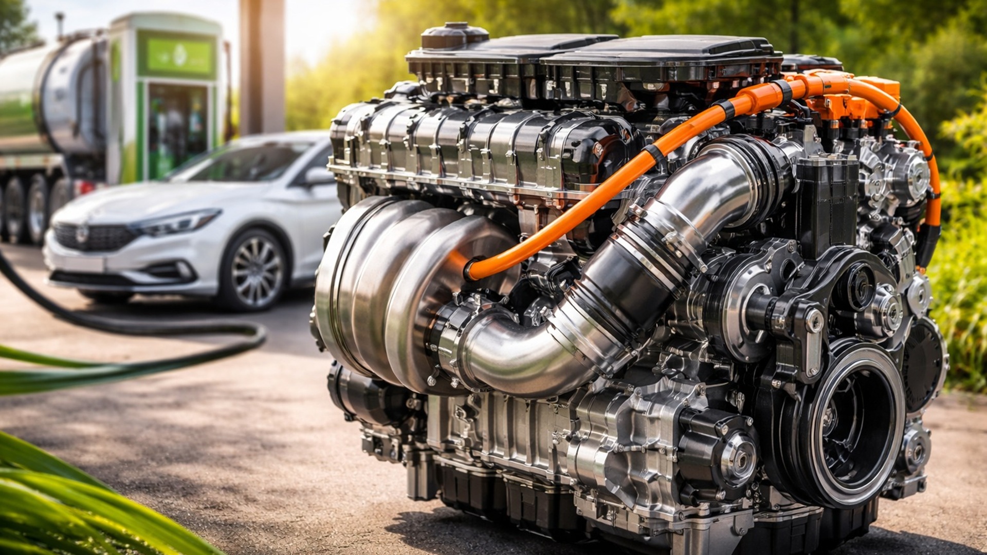 Redução de 40% no consumo de combustível com eficiência de 44,2%, até 30 km/l e estreia prevista para 2026.