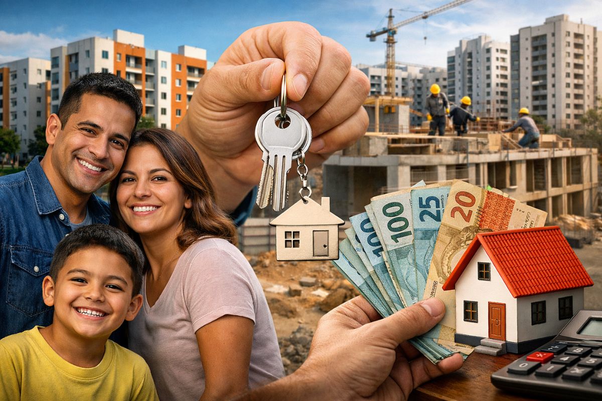 Minha Casa, Minha Vida amplia faixa de renda, mantém subsídio, garante juros baixos com apoio do FGTS e facilita financiamento da moradia.