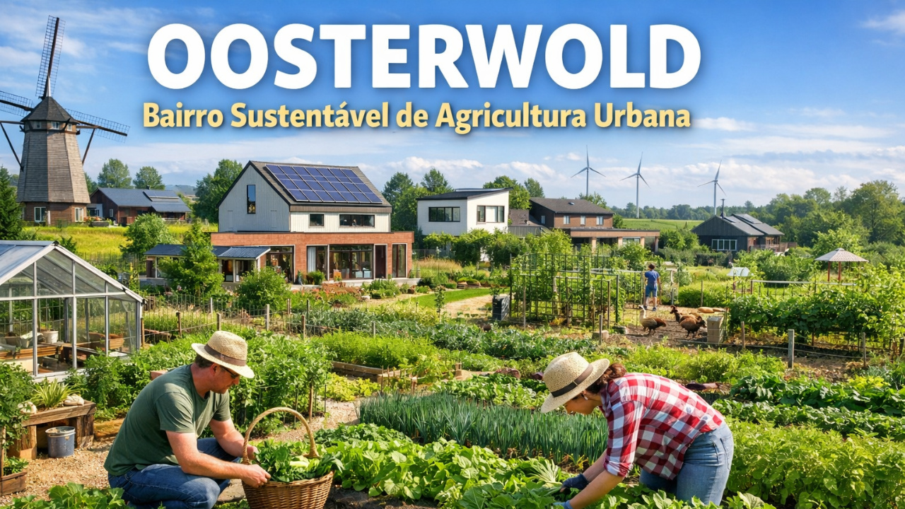 Oosterwold virou referência internacional ao integrar Agricultura urbana obrigatória ao Planejamento sustentável.