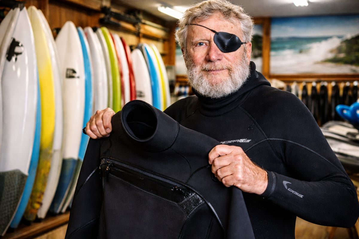 surfista Jack O’Neill criou a surf shop que levou o neoprene ao centro do surfe e mudou a indústria nas águas frias da Califórnia.