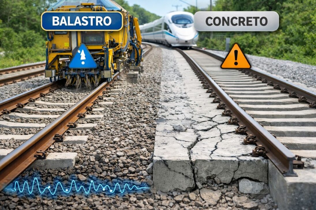 En trenes modernos, piedras bajo los rieles forman el lastre ferroviario que sostiene la vía férrea y heredó nombre e idea de los antiguos barcos de vela.