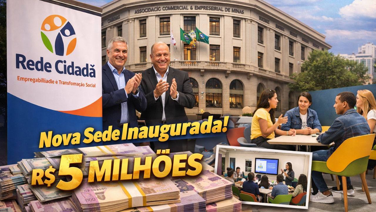 Parceria transforma prédio histórico em hub de empregabilidade jovem e qualificação profissional da Rede Cidadã em Belo Horizonte.