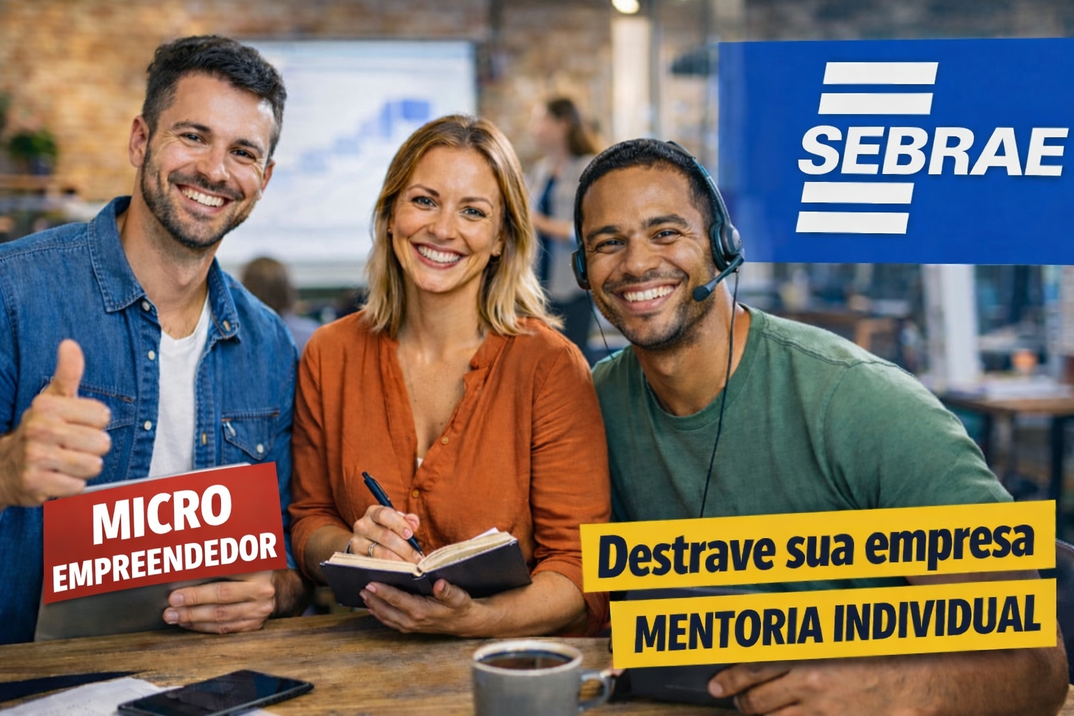 Sebrae convoca microempreendedor, cadastrado no MEI ou não, para curso gratuito com direito a mentoria individual e encontro ao vivo que promete destravar pequena empresa ou negócio