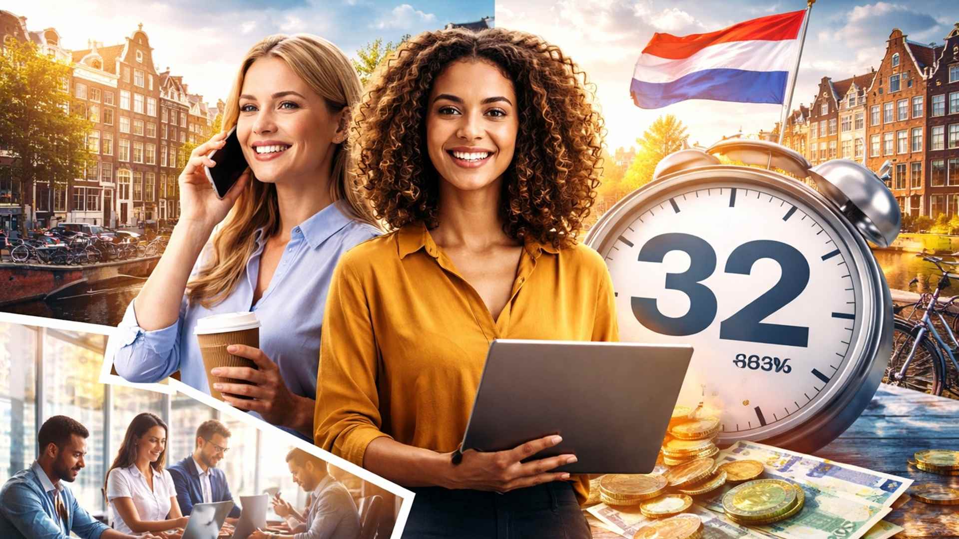 Esqueça as 40 horas: Holanda trabalha 32,1 horas semanais e registra 3,7% de desemprego em 2024.