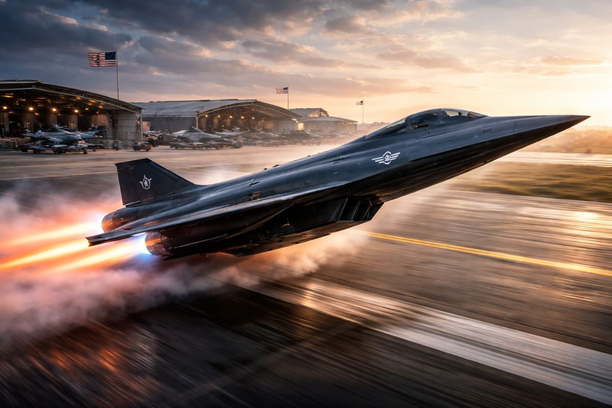 avião em teste acelerado: Força Aérea injeta US$ 60 milhões no Hermeus Quarterhorse para buscar Mach 5,5, com ciclos sem piloto e impacto direto no padrão de reação militar no ar.