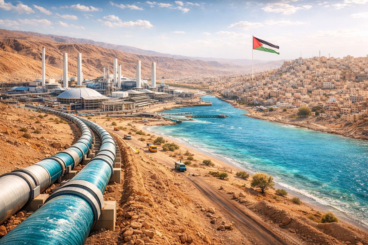 Um dos países secos do mundo aposta em megaobra de US$ 6 bilhões França lidera usina de dessalinização e aqueduto de 450 km para garantir 40% da água da Jordânia