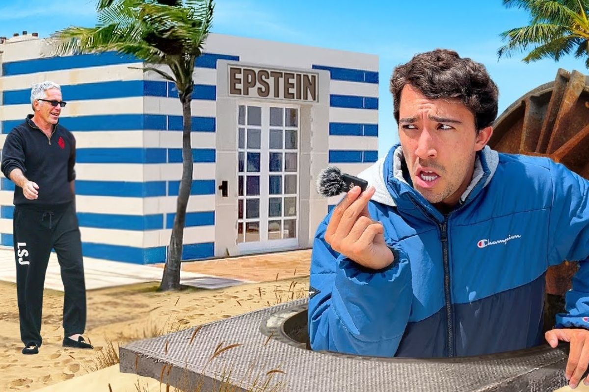 Vídeo mostra invasão à ilha de Jeffrey Epstein com jet ski, perda de drone, presença de segurança ativa e mudanças no templo, levantando dúvidas sobre vigilância contínua e reformas após a morte do bilionário.