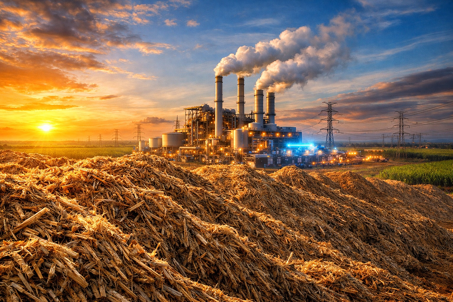 Resíduo que antes era descartado hoje gera energia para milhões: mais de 200 milhões de toneladas de bagaço da cana movimentam um dos maiores sistemas de bioeletricidade do mundo