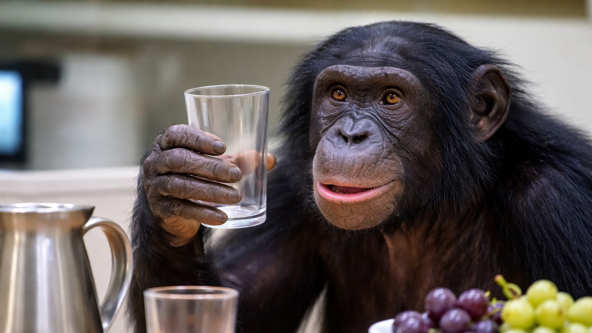 Bonobo participa de três testes controlados e demonstra rastrear objetos imaginários, segundo estudo publicado na Science.