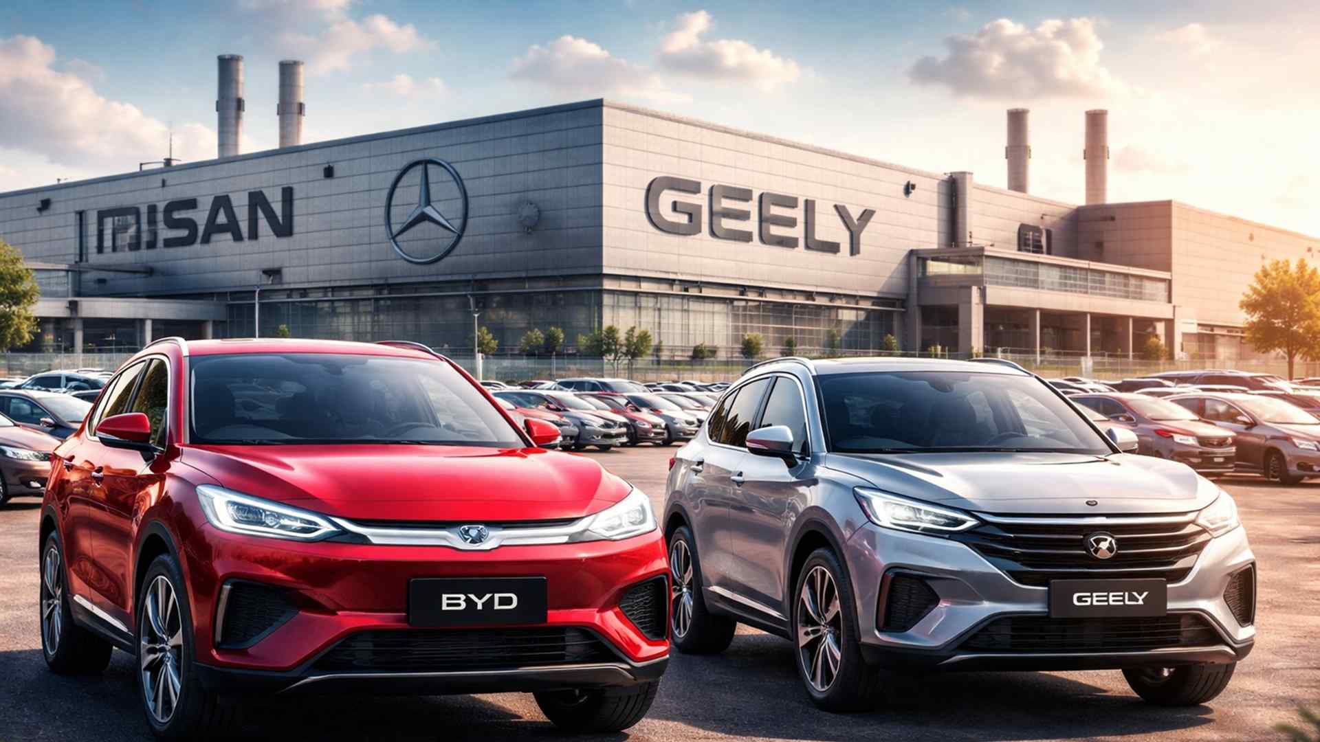 BYD e Geely avançam para comprar fábrica de US$ 1 bilhão no México, com capacidade de 230 mil veículos por ano.