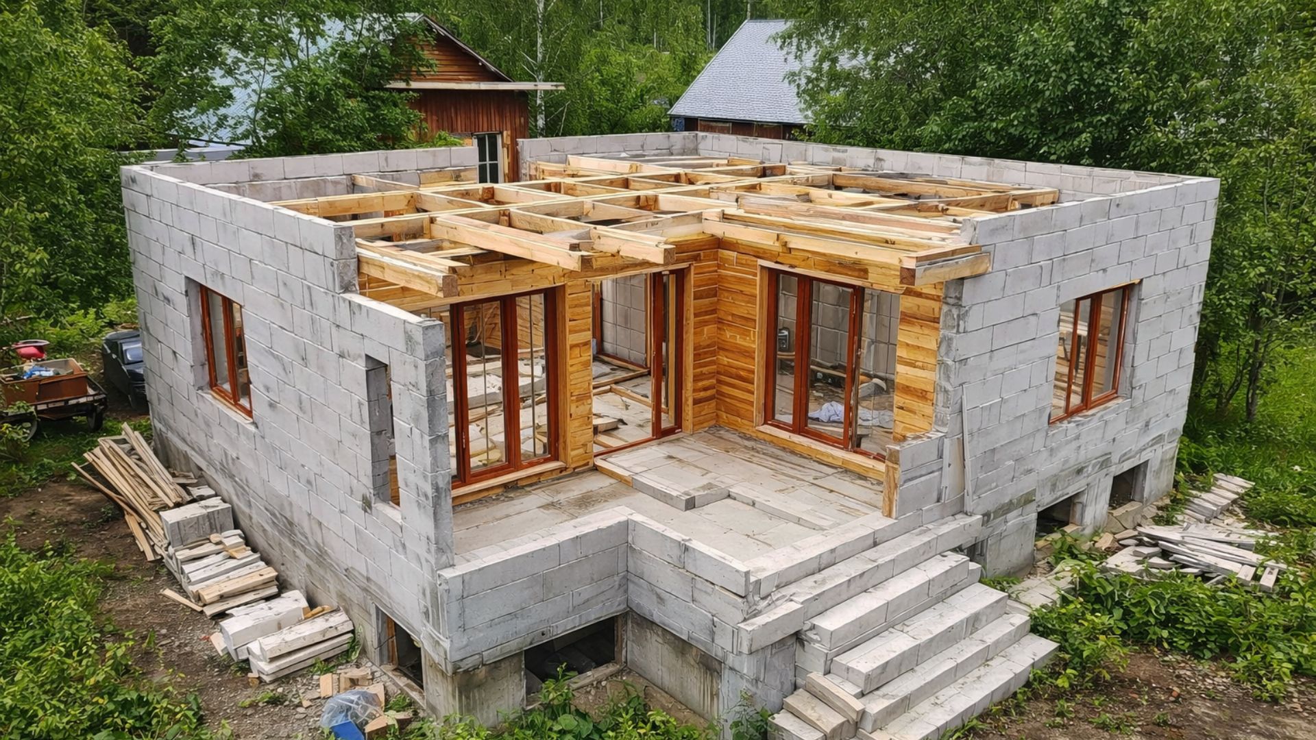 homem constrói casa sozinho em 500 dias com estrutura robusta e isolamento térmico eficiente