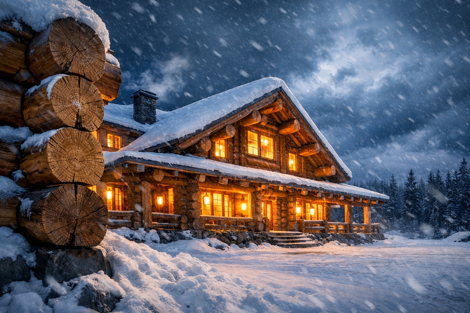 No Canadá, casas de toras maciças resistem a -40 °C com encaixes cruzados de precisão milimétrica que dispensam aço estrutural, atravessam décadas sob neve intensa e transformam carpintaria tradicional em engenharia de alto desempenho