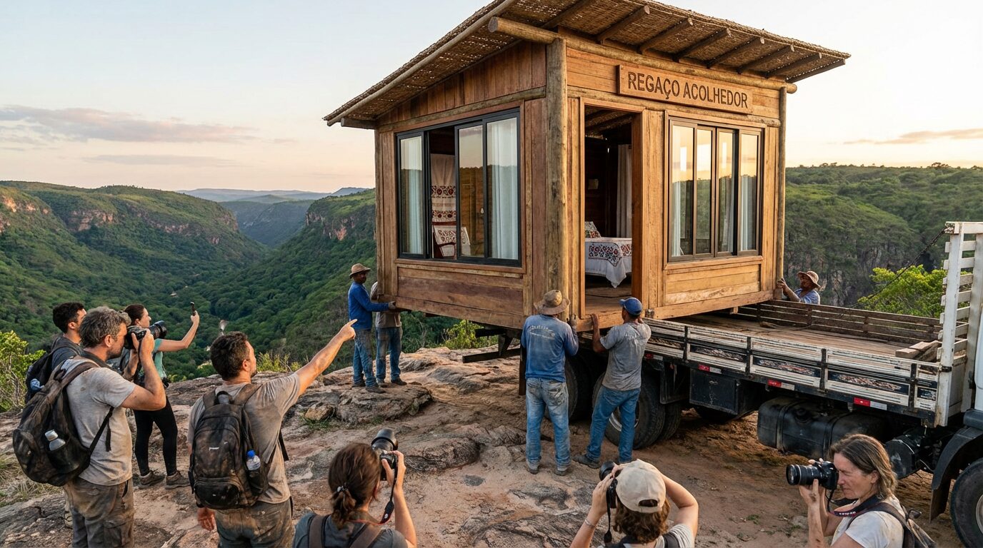 Se você ver uma casa viajando por aí, não se preocupe, é um chalé modular de madeira, vidro e metal que está mudando o turismo na Serra da Ibiapaba no Ceará