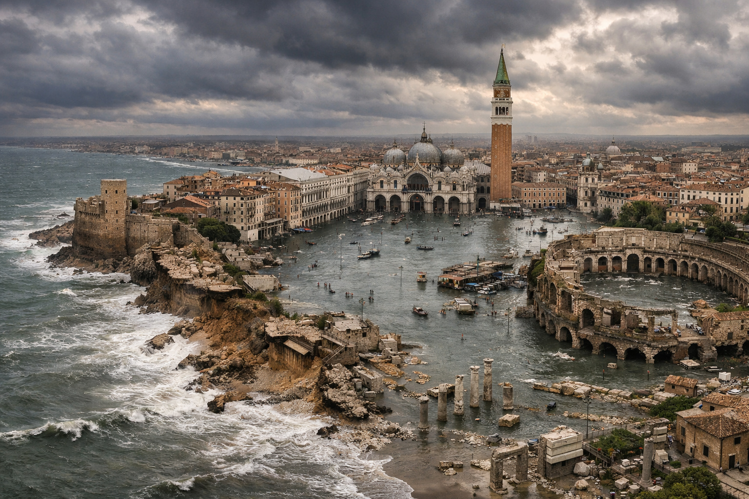 Ruínas históricas ameaçadas por enchentes e erosão causadas pelas mudanças climáticas