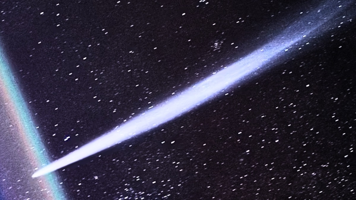Cometa Lovejoy visto da Estação Espacial Internacional, 22 de dezembro de 2011. (NASA)