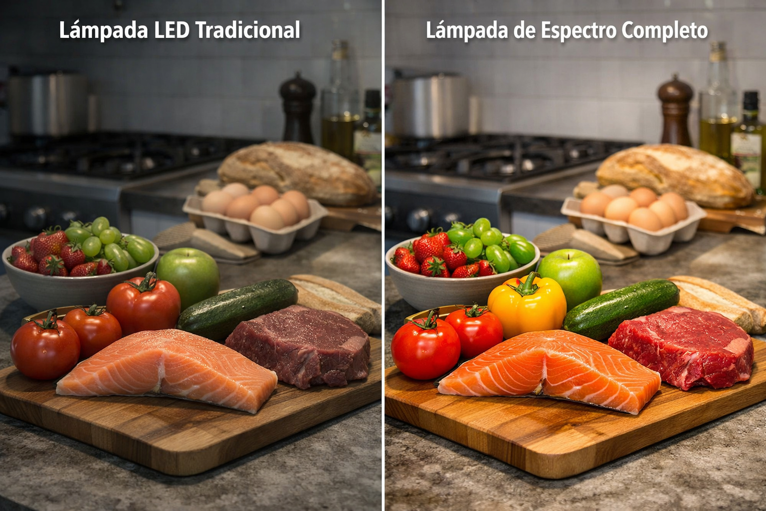 Comparação entre lâmpada LED tradicional e nova iluminação solar artificial