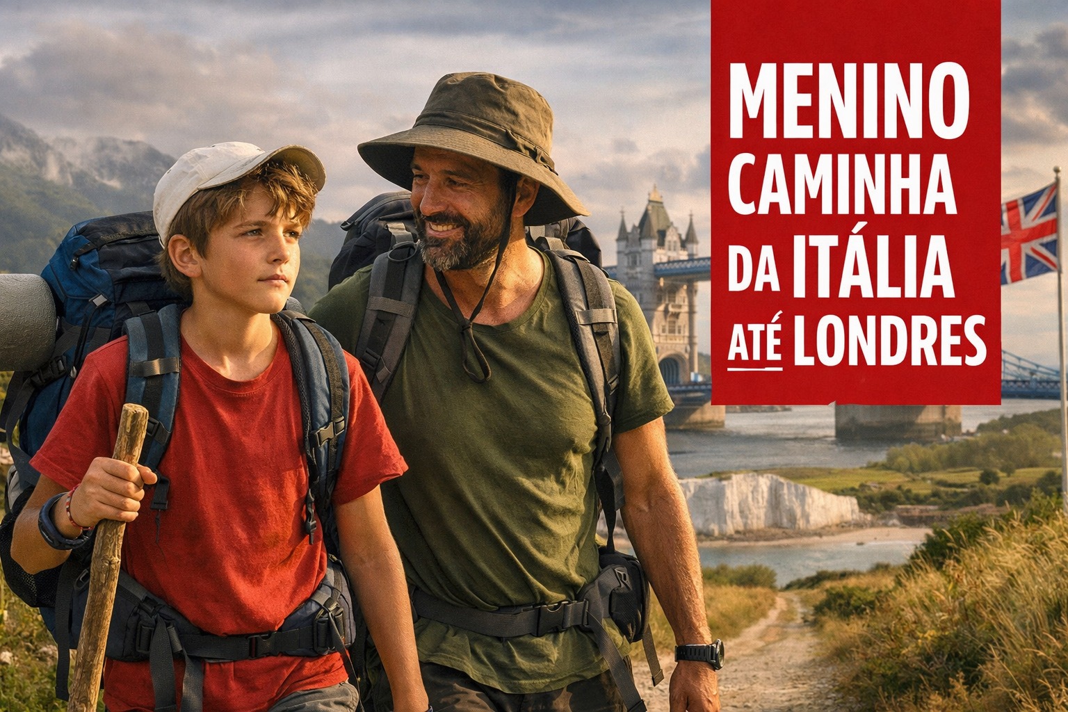 Menino, Itália, Caminhada