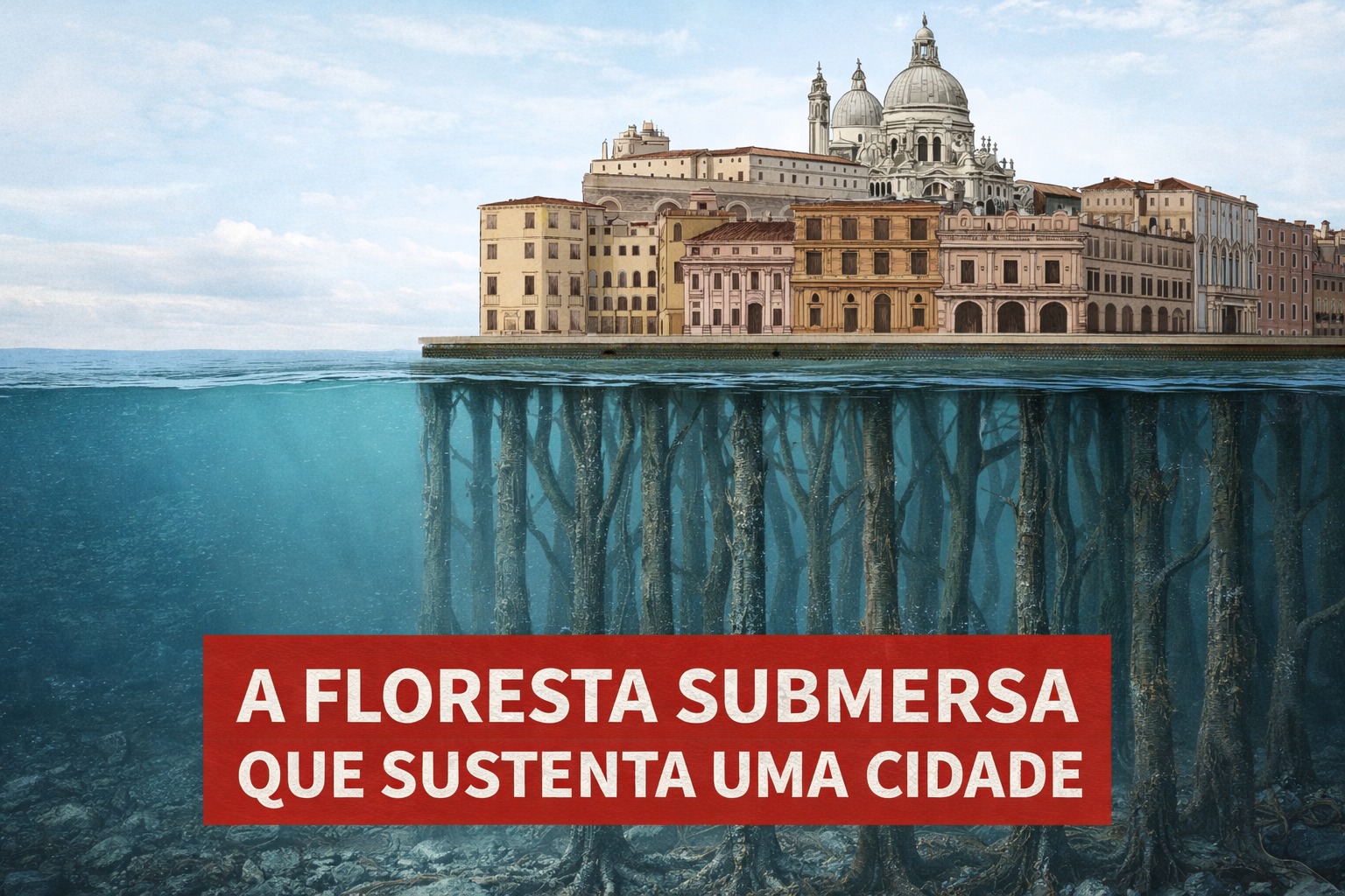 Floresta, Floresta submersa, Cidade, Troncos