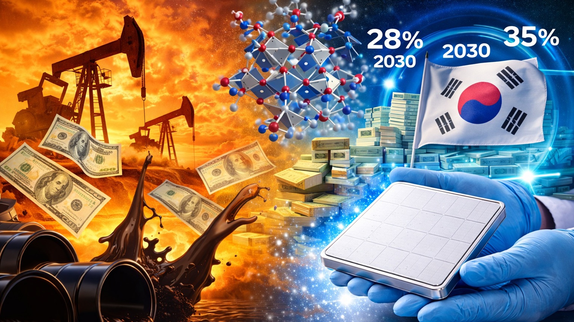 Coreia do Sul investe US$ 22,9 milhões em perovskita para alcançar 28% até 2030 e 35% em cinco anos na energia solar.