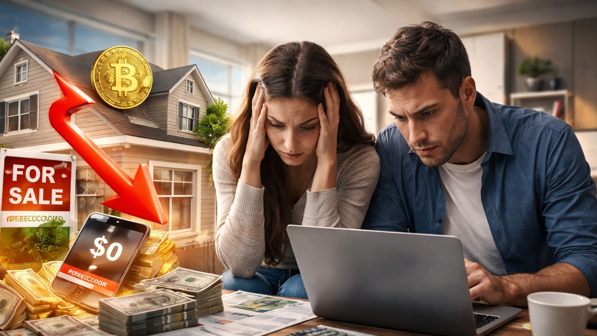 Empréstimo de US$ 250 mil para criptomoedas termina em liquidação e expõe risco à casa e a seis imóveis endividados.