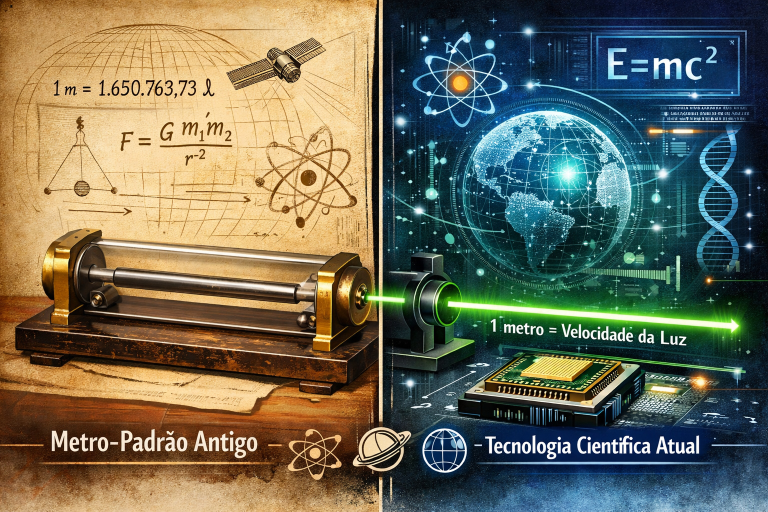Evolução do sistema métrico da barra física às constantes da física