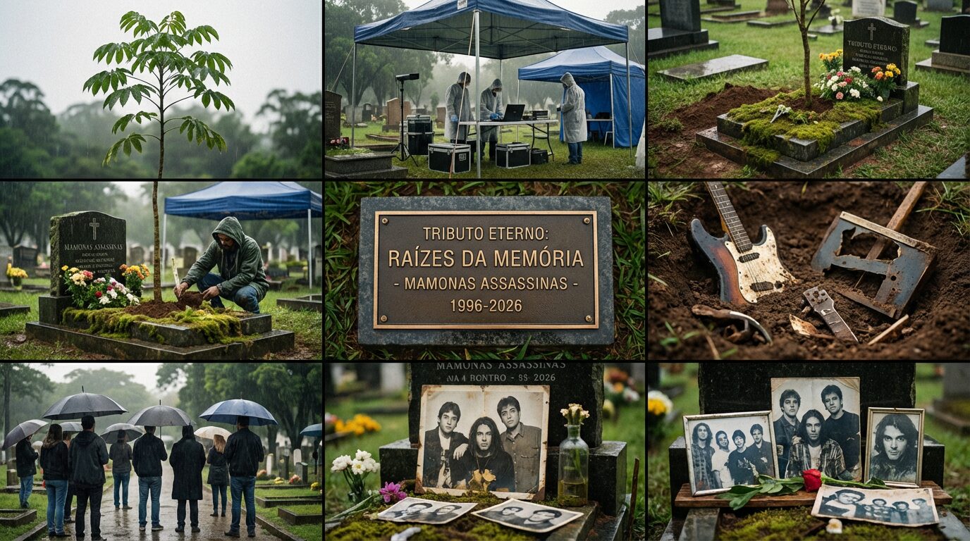 Exumação dos cinco Mamonas Assassinas após 30 anos do acidente mobiliza tributo com árvore do BioParque e reacende lembranças da tragédia