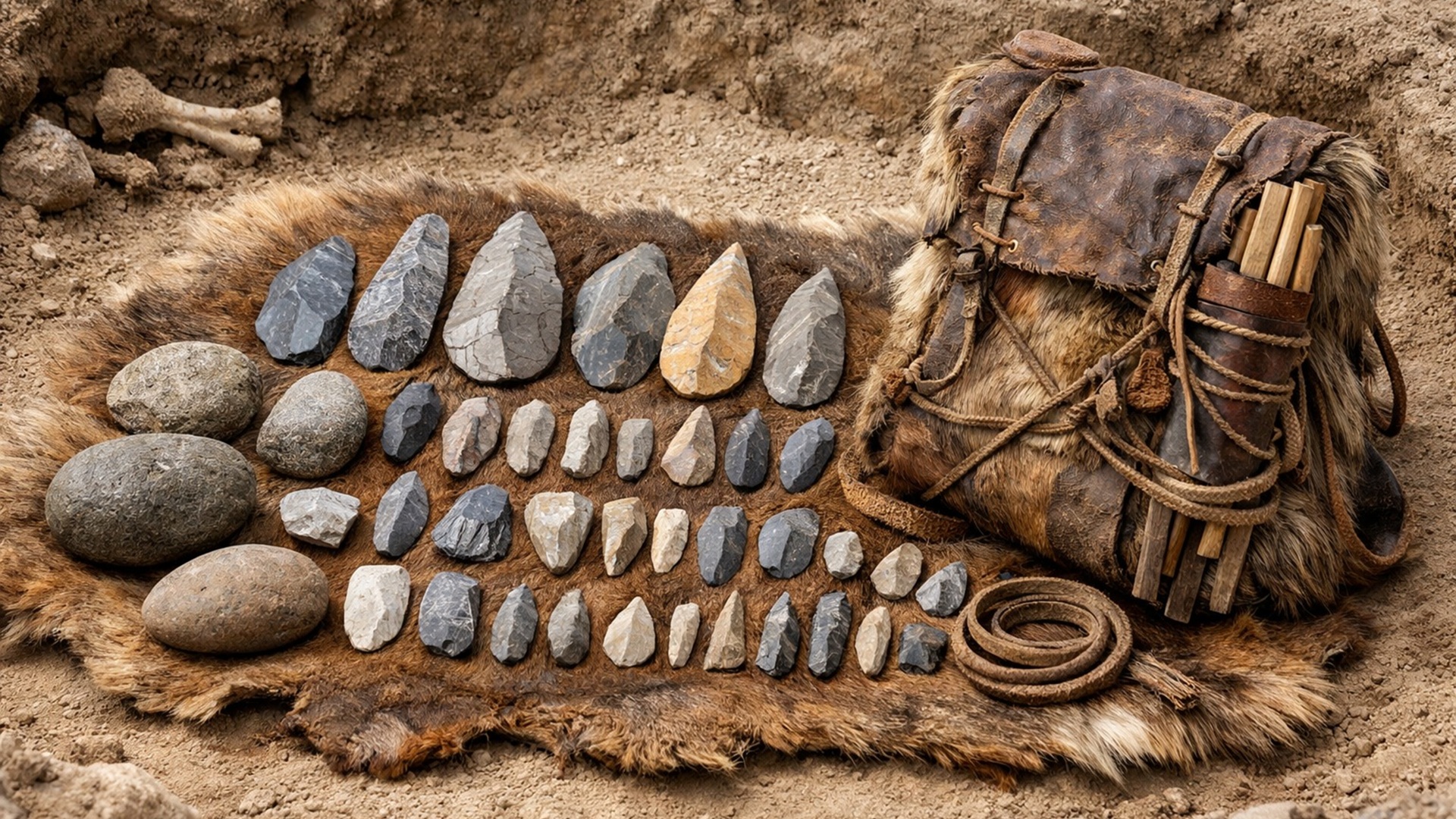 Descubra o kit de ferramentas encontrado na Morávia do Sul, com 29 pedras datadas de 30.250 anos antes do presente.