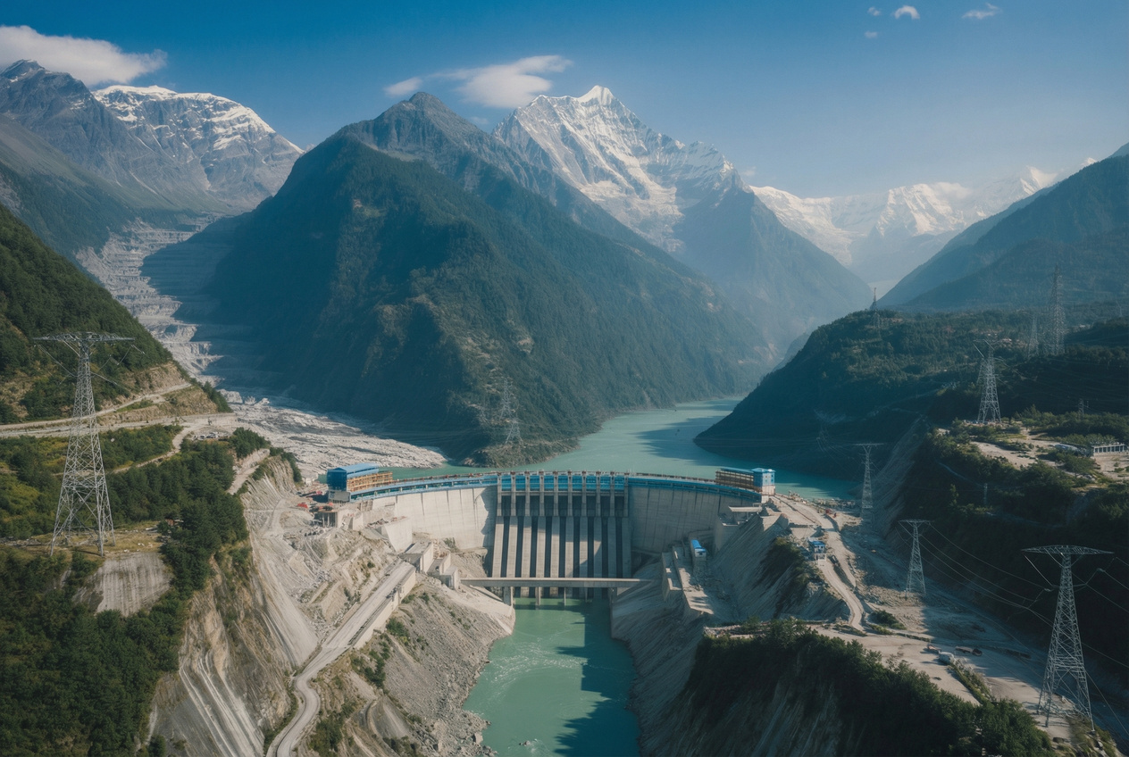 Entre vales do Himalaia e rios glaciais, o Nepal desviou o Tamakoshi, escavou túneis em rocha instável e ergueu uma hidrelétrica de 456 MW para reduzir apagões, cortar importações e redefinir sua soberania energética