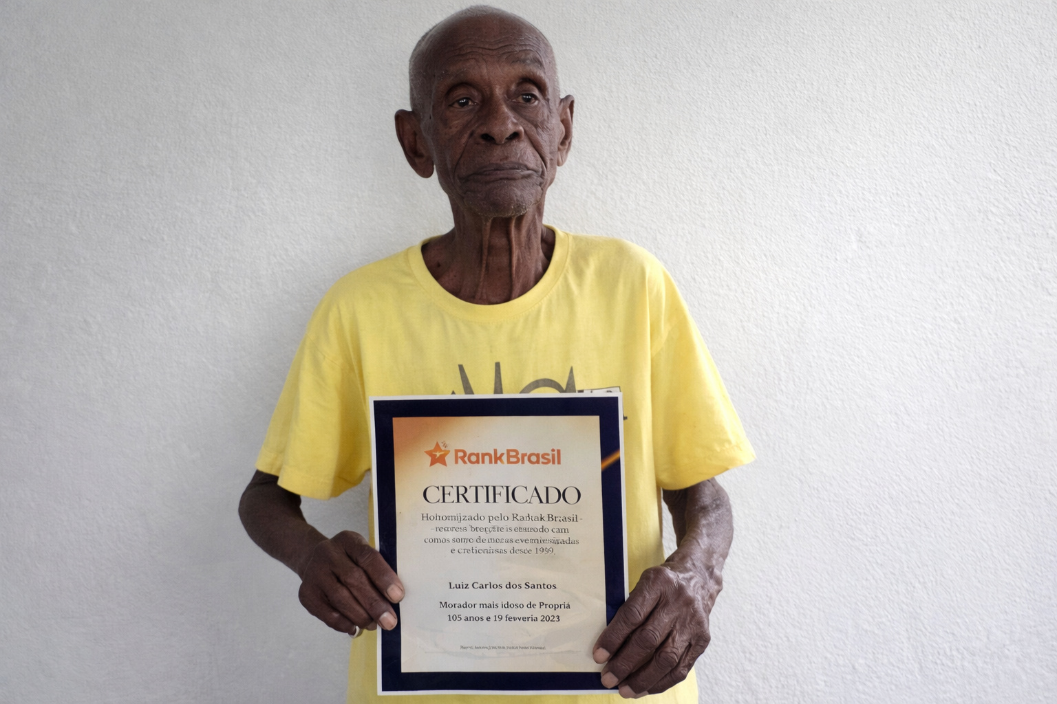 idoso mineiro de 118 anos no Lar São Vicente de Paulo