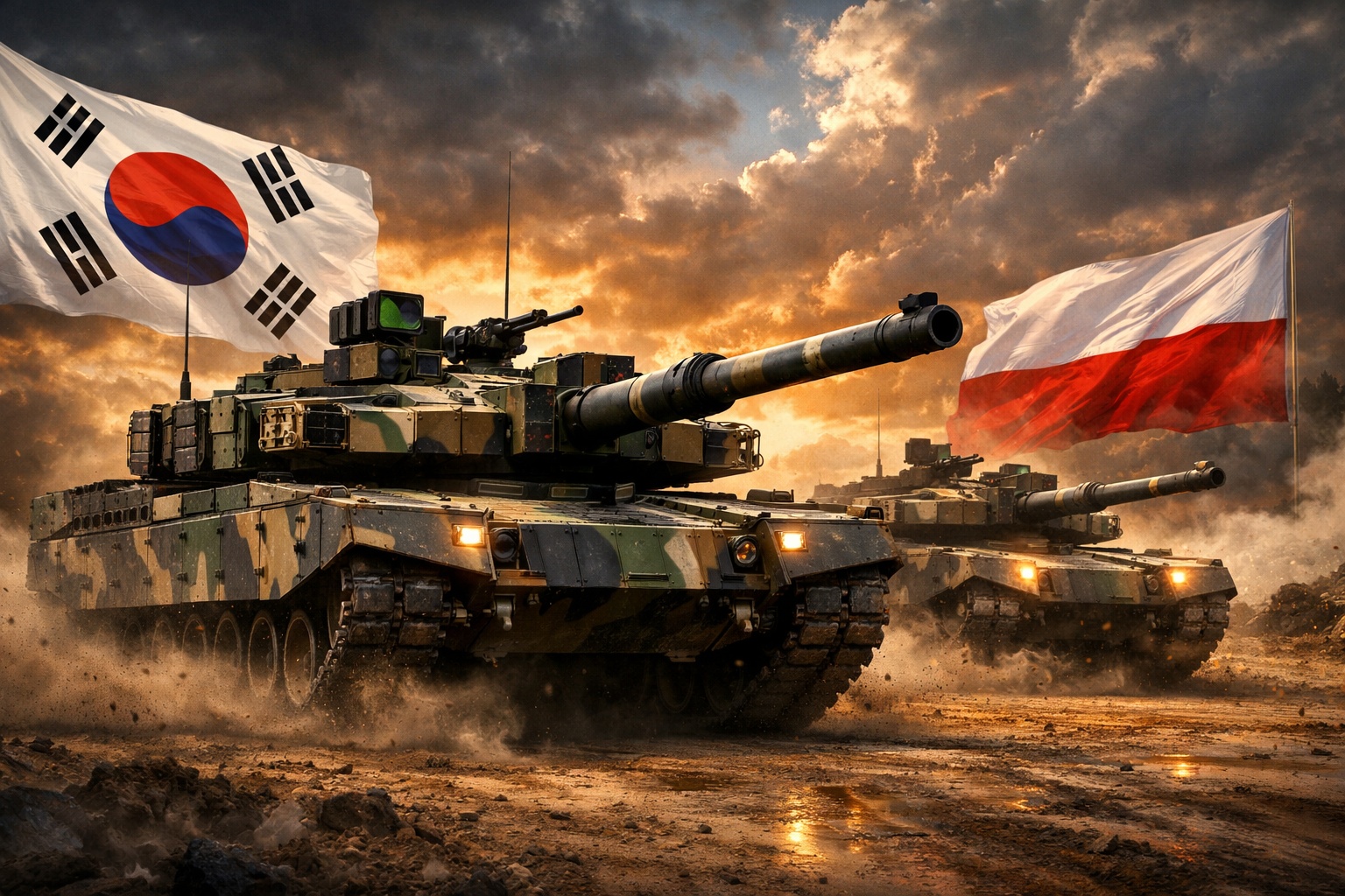 País devastado pela guerra em 1953 torna-se o 10º maior exportador de armas do mundo, vende 1.000 tanques K2 à Polônia em contrato de US$ 10 bilhões e entrega os primeiros 10 em menos de quatro meses, enquanto EUA e Europa levam anos para cumprir encomendas