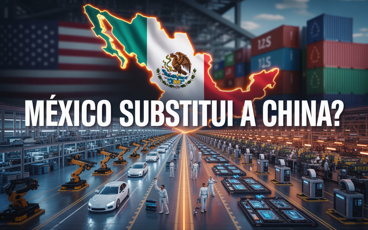 Com mais de US$ 40 bilhões em investimentos de nearshoring, fábricas que deixam a Ásia e cadeias automotivas e eletrônicas em expansão, o México se consolida como a principal alternativa industrial à China para os Estados Unidos
