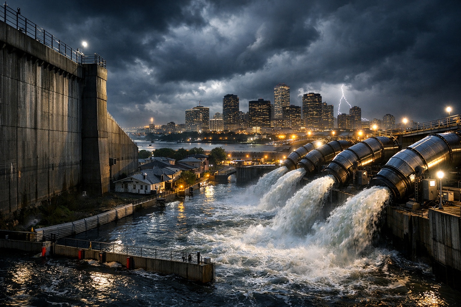 Com sistemas de diques que custaram mais de US$ 14 bilhões, bombas que operam sem parar e bairros inteiros abaixo do nível do mar, uma metrópole americana redefiniu como a engenharia humana mantém a água fora das ruas