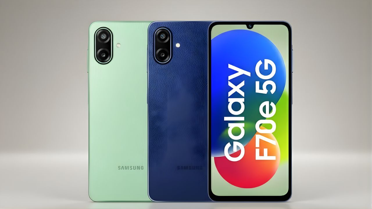 Samsung Galaxy F70e 5G é lançado como novo celular barato com bateria de 6.000 mAh, tela de 120 Hz, 5G e promessa de até seis anos de atualizações.