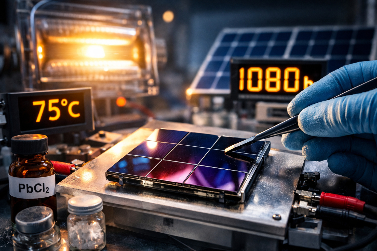 perovskita feita a vácuo