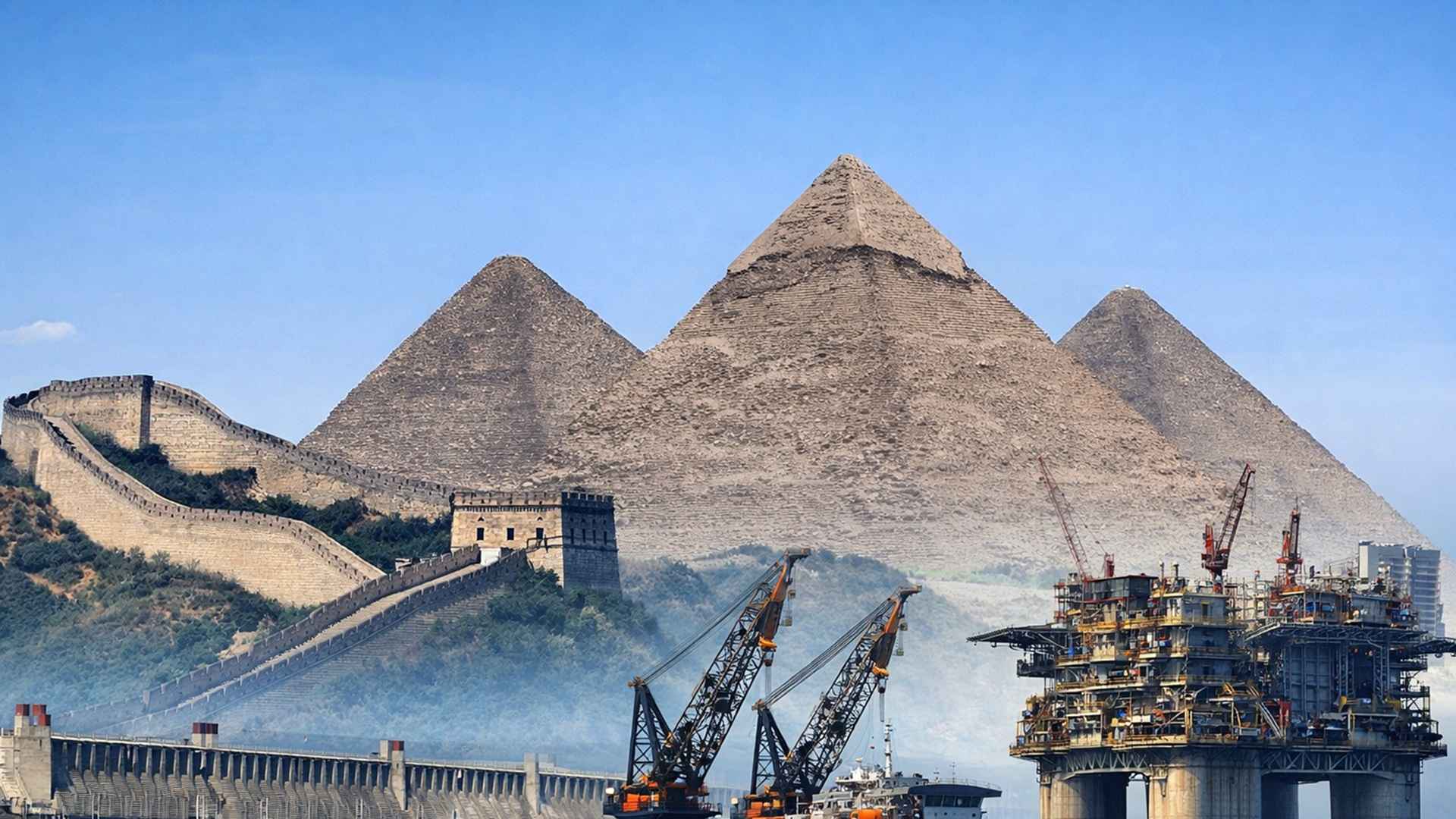 Ranking mostra os 5 objetos feitos pelo homem mais pesados do mundo, com estruturas que chegam a 52,6 bilhões de kg